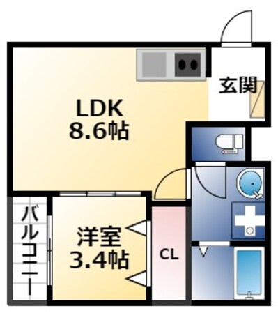 F+style大蓮北２号館の物件間取画像